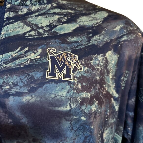 Memphis Tigers Colosseum RealTree Ocean Fishing LS 1/4 Zip Wind Shirt Men L New - Picture 4 of 9